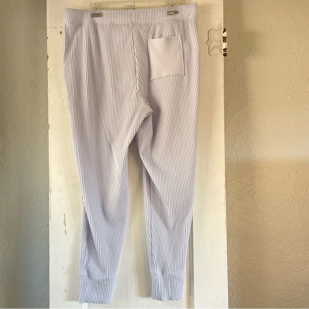 Haven Well Within Ribbed Joggers‎ XL Light Blue Gray Soft Knit Lounge Pants